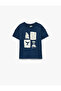 Short Sleeve Crew Neck Printed Cotton Oversize T-Shirt - 5