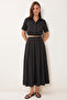 Shirt Skirt Parachute Suit Lzh0028 Black - 2