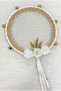 White Bridal Bridesmaid Tambourine, Decorated with Shiny Stones, Flowers and Sparkling Sequins, Wedding Henna Night Bride Circumcision Party Event 1 Piece - 4