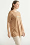 Floral Print Crew Neck T-Shirt - Cinnamon - 3