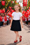 Girl's Black Straight Cut Pencil Skirt – Ages 5-13 - 2