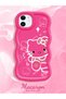 iPhone 12 Compatible Shockproof Simple Red Silicone Phone Case Hello Kitty Pattern - 2