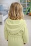 Luna Soft Girls'/Boys' Hooded Cotton Bathrobe Plush Dressing Gown |   Water Green - 4
