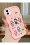 Samsung Galaxy A04 Compatible Shockproof Simple Pink Silicone Phone Case Labubu Pattern