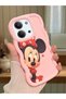 Redmi 15C 4g Compatible Shockproof Simple Pink Silicone Phone Case Minnie Pattern