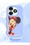 Tecno Spark 20 Compatible Shockproof Simple Blue Silicone Phone Case Minnie Pattern - 2