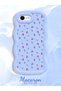 iPhone 8 Compatible Shockproof Simple Blue Silicone Phone Case Flowers Pattern - 2