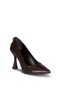T011Ys Mg Brown Stiletto Heeled Women's Shoes - 3