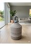 Bottle Cover with Jute Straw Bamboo Pattern, Natural Jute Look, Decorative Basket, Bottle Cover