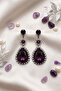 Damla Full Stone Evening Dress Earrings - 5