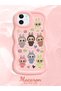 iPhone 12 Compatible Shockproof Simple Pink Silicone Phone Case Labubu Pattern - 2