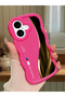 iPhone 16 Plus Compatible Shockproof Simple Red Silicone Phone Case Bmw Pattern