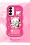 Samsung Galaxy A56 Compatible Shockproof Simple Red Silicone Phone Case Hello Kitty Pattern - 2