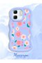 Infinix Hot 50I Compatible Shockproof Simple Blue Silicone Phone Case Flower Pattern - 2