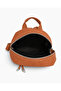 Women's Tan Mini Multi-Compartment Fabric Backpack – Daily Use Bag with Flap Pocket Detail - 4