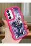 Samsung Galaxy A16 Compatible Shockproof Simple Red Silicone Phone Case Tom and Jerry Pattern