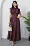 High Neck Tie-Back Polka Dot Dress Grs3945