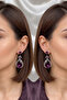 Damla Full Stone Evening Dress Earrings - 2