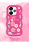 For Redmi 13 4g Compatible Shockproof Simple Red Silicone Phone Case Cover Flower Pattern - 2