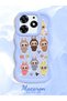 Tecno Spark 10 Pro Compatible Shockproof Simple Blue Silicone Phone Case Labubu Pattern - 2
