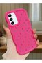 Samsung Galaxy S21 Fe Compatible Shockproof Simple Red Silicone Phone Case Cover Flower Pattern
