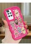 Redmi 10 Compatible Shockproof Simple Red Silicone Phone Case Labubu Pattern