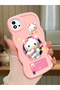 Realme C11 2021 Compatible Shockproof Simple Pink Silicone Phone Case Hello Kitty Pattern
