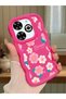 Infinix Smart 8 Plus Compatible Shockproof Simple Red Silicone Phone Case Cover Flower Pattern