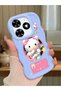Tecno Spark 20 Compatible Shockproof Simple Blue Silicone Phone Case Hello Kitty Pattern