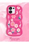 Oppo A6 Pro Compatible Shockproof Simple Red Silicone Phone Case Cover Flower Pattern - 2