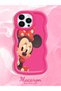 iPhone 13 Pro Max Compatible Shockproof Simple Red Silicone Phone Case Minnie Pattern - 2