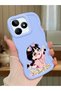 For Realme C53 Compatible Shockproof Simple Blue Silicone Phone Case Cute Girl Pattern