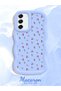 Samsung Galaxy S21 Fe Compatible Shockproof Simple Blue Silicone Phone Case Cover Flower Pattern - 2