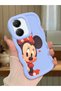 Poco X7 Pro Compatible Shockproof Simple Blue Silicone Phone Case Minnie Pattern