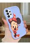 Samsung Galaxy A33 5g Compatible Shockproof Simple Blue Silicone Phone Case Minnie Pattern