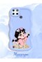 Realme C21Y Compatible Shockproof Simple Blue Silicone Phone Case Cute Girl Pattern - 2