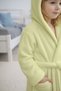 Luna Soft Girls'/Boys' Hooded Cotton Bathrobe Plush Dressing Gown |   Water Green - 3
