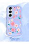 Tecno Camon 40 Compatible Shockproof Simple Blue Silicone Phone Case Flower Pattern - 2