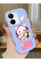 Vivo Y36 5g Compatible Shockproof Simple Blue Silicone Phone Case Hello Kitty Pattern