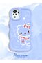 Redmi Note 10S Compatible Shockproof Simple Blue Silicone Phone Case Hello Kitty Pattern - 2