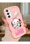 Samsung Galaxy A34 5g Compatible Shockproof Simple Pink Silicone Phone Case Hello Kitty Pattern