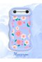 Tecno Pova Slim Compatible Shockproof Simple Blue Silicone Phone Case Flower Pattern - 2