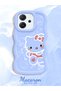 Oppo Reno 14F Compatible Shockproof Simple Blue Silicone Phone Case Hello Kitty Pattern - 2
