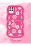 Samsung Galaxy A12 Compatible Shockproof Simple Red Silicone Phone Case Cover Flower Pattern - 2