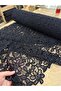 Luxurious Black Guipure - Haute Couture Embroidered Lace Fabric (135 cm) - 2