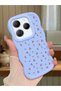 Infinix Hot 40 Pro Compatible Shockproof Simple Blue Silicone Phone Case Cover Flower Pattern
