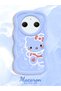 Redmi A3 Pro Compatible Shockproof Simple Blue Silicone Phone Case Hello Kitty Pattern - 2