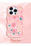 iPhone 16 Pro Max Compatible Shockproof Simple Pink Silicone Phone Case with Flower Pattern - 2