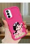 Samsung Galaxy M23 Compatible Shockproof Simple Red Silicone Phone Case Cute Girl Pattern