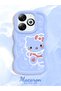 Infinix Smart 8 Compatible Shockproof Simple Blue Silicone Phone Case Hello Kitty Pattern - 2